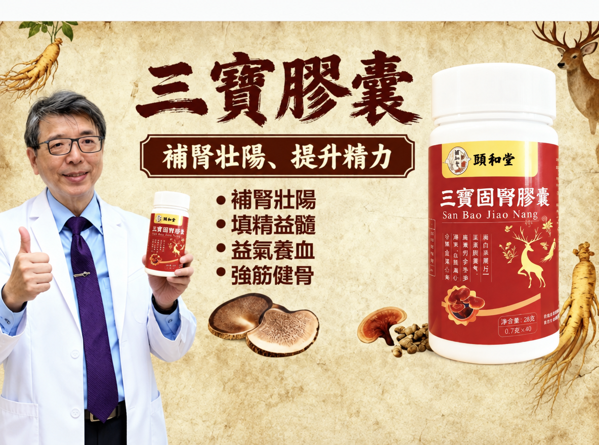 三寶固腎膠囊，男人的加油站！讓你健康每一天!